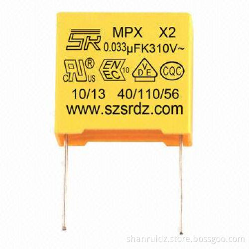 Suppression Capacitors, Class X2, with 15mm Pitch, Suitable for Power Supply